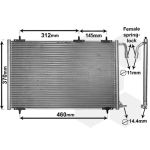 Condensator, airconditioning VAN WEZEL 40005257