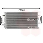 Condensador, sistema de ar condicionado VAN WEZEL 03005352