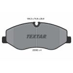 Kit de plaquettes de frein, frein à disque TEXTAR 2206201, Avant