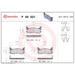 Bromsbeläggssats, skivbroms BREMBO P 49 021