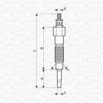 Bujía de incandescencia MAGNETI MARELLI 062900142304