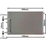 Condensator, airconditioning VAN WEZEL 43005422