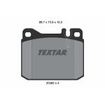 Kit de plaquettes de frein, frein à disque TEXTAR 2039204, Avant