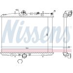 Radiatore, raffreddamento motore NISSENS 61294A