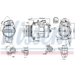 Compresseur de climatisation NISSENS 890012