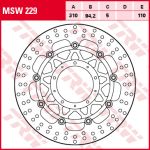 Remschijf TRW MSW229, 1 Stuk