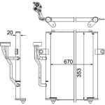 Condensator, airconditioning MAHLE AC 458 000P