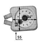 Radiador de aceite, aceite motor BEHR MAHLE CLC 45 000S
