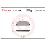 Bromsbeläggssats, skivbroms BREMBO P 23 002