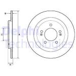 Bremsscheiben DELPHI BG4749C hinten, voll, 2 Stück