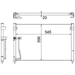 Condensator, airconditioning MAHLE AC 257 000S