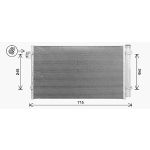 Condensator, airconditioning AVA COOLING BW5616D