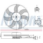 Ventilador, refrigeración de motor NISSENS 85678