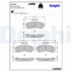 Bremsbelagsatz DELPHI LP2700, Hinten