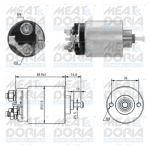 Interruptor solenoide, motor de arranque MEAT & DORIA 46104