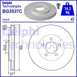 Bremsscheiben DELPHI BG3537C vorne, belüftet, 2 Stück