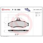 Bromsbeläggssats, skivbroms BREMBO P 15 005