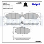 Jeu de plaquettes de frein, frein à disque DELPHI LP2183