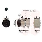 Compressor, ar condicionado VAN WEZEL 8200K257