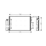 Condensator, airconditioning AVA COOLING RT5376D