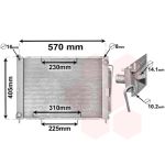 Condensador, sistema de ar condicionado VAN WEZEL 1300M369