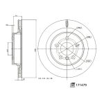 Disco de freno FEBI BILSTEIN 171479,1 Piezza