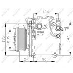 Ilmastoinnin kompressori NRF 32455