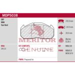 Jeu de plaquettes de frein, frein à disque MERITOR MDP5038