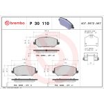 Jeu de plaquettes de frein BREMBO P 30 110