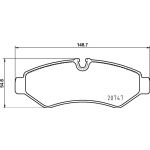 Remblokset, schijfrem BREMBO P 50 155