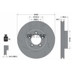 Disque de frein TEXTAR 92213905 avant, ventilé, fendu, hautement carbonisé, 1 pièce
