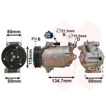 Kompressor för luftkonditionering VAN WEZEL 3301K700