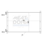Condensator, airconditioning MEAT & DORIA 991175