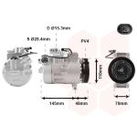 Compresseur de climatisation VAN WEZEL 0600K317