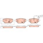 Conjunto de pastilhas de travão TRW GDB2592