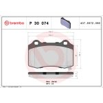 Bromsbeläggssats, skivbroms BREMBO P 30 074