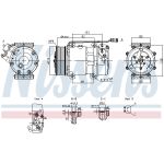 Compressore aria condizionata NISSENS NIS 890945