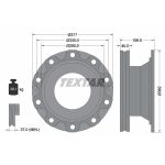 Disque de frein TEXTAR 93104900 à l'arrière, ventilé, 1 pièce