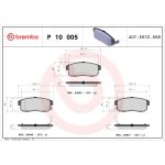 Jeu de plaquettes de frein à disque BREMBO P 10 005