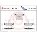 Juego de pastillas de freno, freno de disco BREMBO P 83 041
