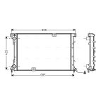 Radiateur, refroidissement du moteur AVA COOLING RT2313