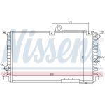 Radiador, refrigeración del motor NISSENS 60018