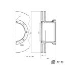 Disco de travão FEBI BILSTEIN 173123, 1 Peça