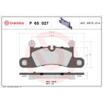 Bromsbeläggssats BREMBO P 65 027, bak