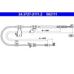 Kabel, parkeerrem ATE 24.3727-2111.2