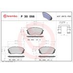Juego de pastillas de freno BREMBO P 30 056, delante