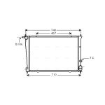 Radiateur moteur AVA COOLING HYA2049