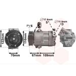 Compresseur de climatisation VAN WEZEL 1700K408