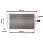 Condensador, sistema de ar condicionado VAN WEZEL 58005176
