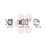 Klimakompressor VAN WEZEL 3700K558